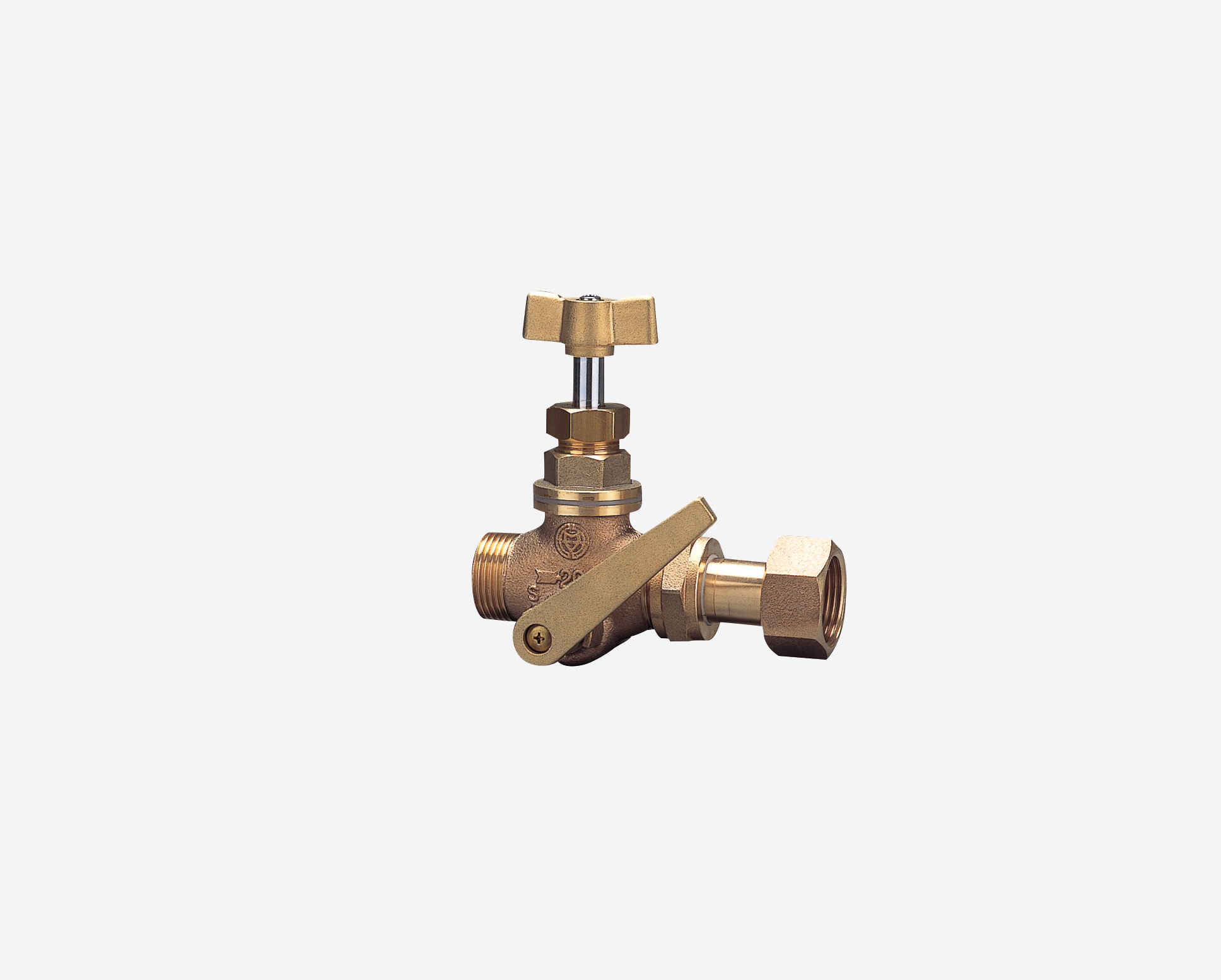 副栓付止水栓 伸縮レバー式（副栓付止水栓）│水道用給水装置機材器具