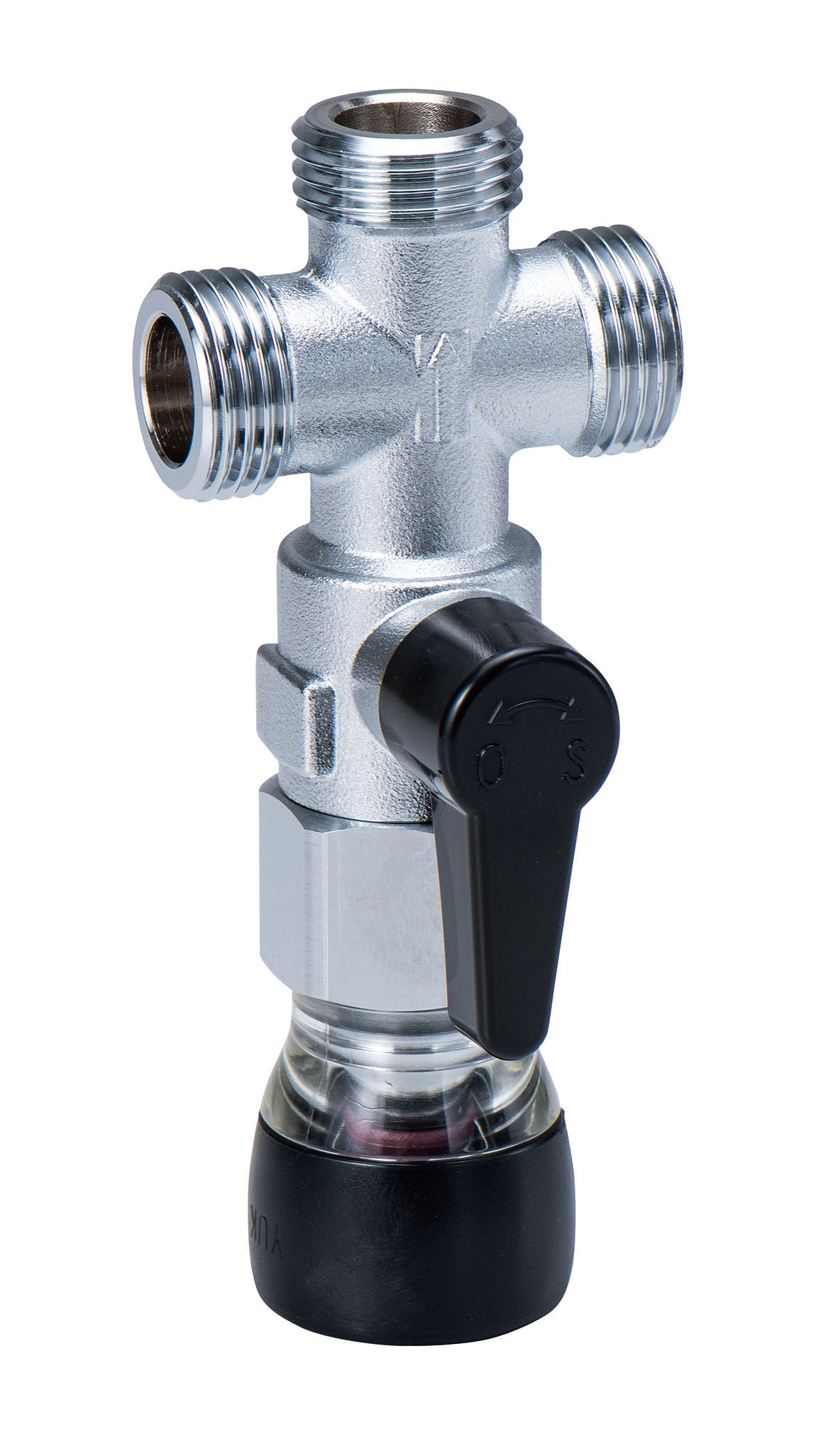 QSJC流調三方分岐ボール止 13－1／2 黒ハンドル｜前澤給装工業